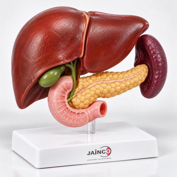 The Liver Model with the Spleen bile the Pancreas and Duodenum